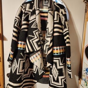 Lane Bryant Black and White Aztec Cardigan